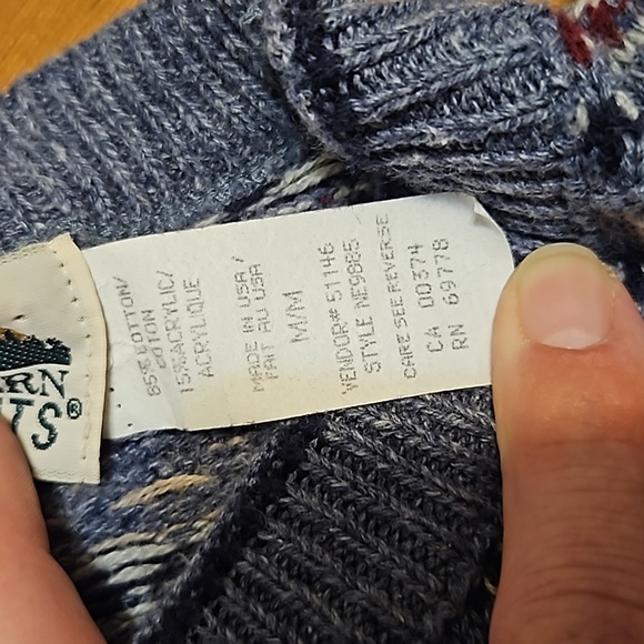 Vintage Northern Elements Pattern Grandpa Cosby Sweater - Picture 6 of 7